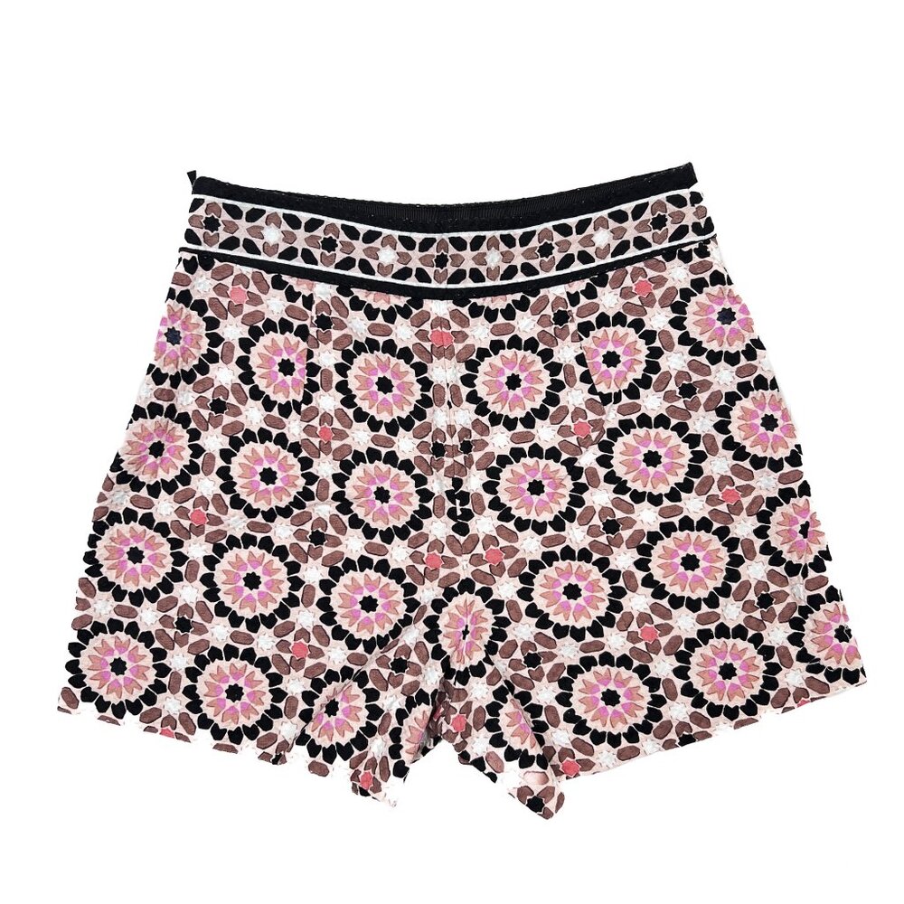 kate spade New York Floral Mosaic Jacquard Shorts Retro Size 2 - NWOT - Picture 2 of 7